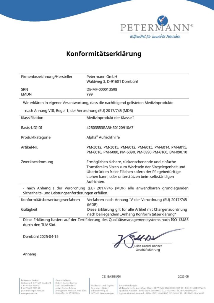 Konformitätserklärung