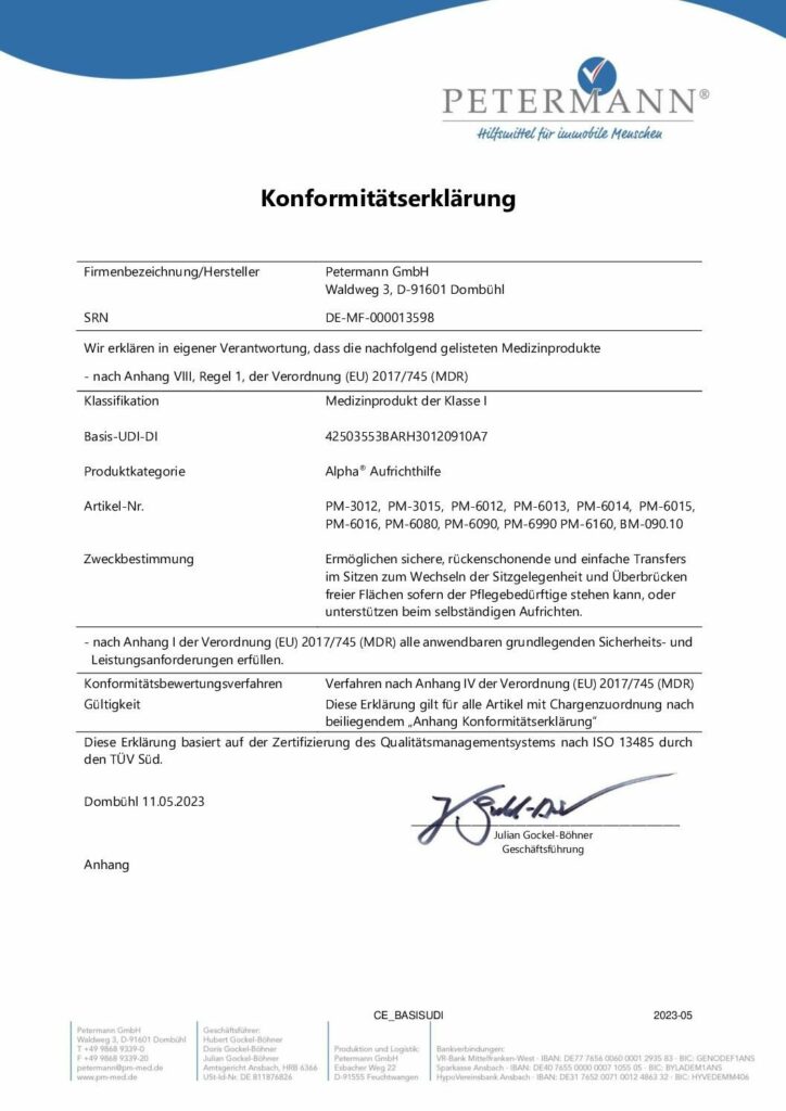 Konformitätserklärung